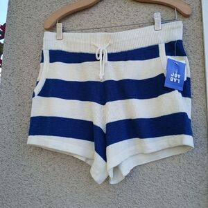 JoyLab Blue and Cream Striped Knit Women’s Shorts